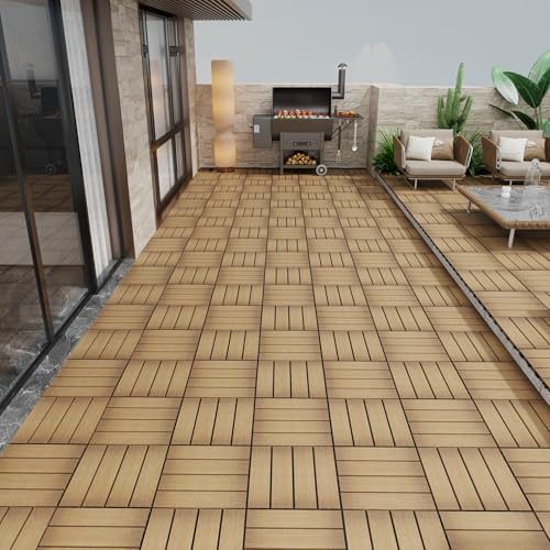 11.8" Wood-Plastic Composite Interlocking Deck Tiles - Image 5