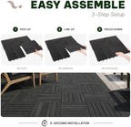 Acacia Interlocking Deck Tiles, 6 Slats, Ebony Black - Image 4