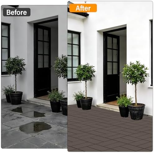 Neoaider Decking Tiles 9Pcs, Coffee Brown - Image 5