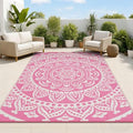 Bsmathom Waterproof Outdoor Rug 6'x9' Reversible Boho Plastic Straw Patio Deck by Bsmathom