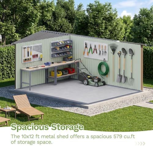 Patiowell 10x12 FT Outdoor Storage Shed - Image 6