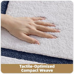 Color&Geometry White Bathroom Rugs 36x24, Extra Soft Absorbent Microfiber Bath - Image 4