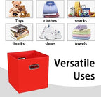 Black Foldable Storage Cubes Bins, Fabric Storage Box Cubes Organizer Baskets - Image 3