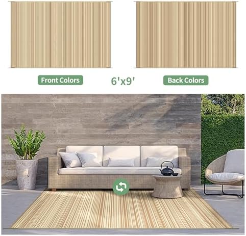 GENIMO Outdoor Rug, Waterproof Plastic Rugs - Image 4