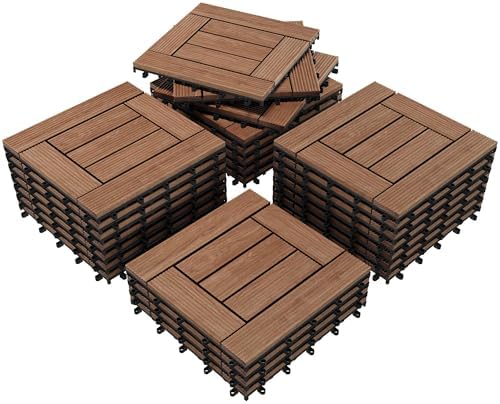 Yaheetech 27PCS Patio Floor Tiles Outdoor Interlocking Deck 12 x 12in by Yaheetech