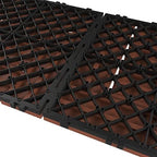 Deck Tiles - 24-Pack Wood Plastic Composite Interlocking Patio Tiles - Outdoor - Image 6