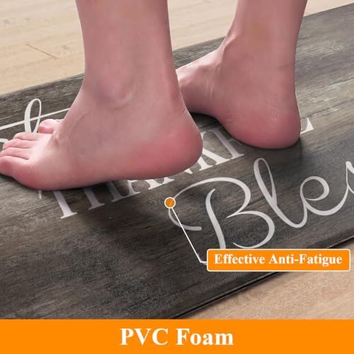 HEBE Anti Fatigue Kitchen Mat Set of 2, Cushioned Kitchen Mats - Image 3
