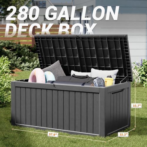 Outdoor Storage Box Waterproof, 280 Gallon Deck Box - Image 2