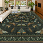 Hazo Haus Forest Green Rugs for Living Room by HazoHaus