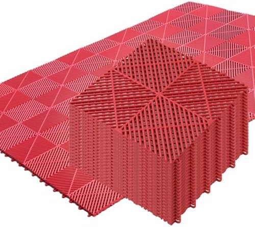 Japard Garage Floor Tiles, 20 Pack Interlocking Flooring Drainage 15.7 x 15.7 by Japard