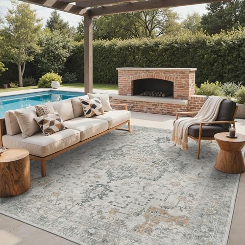 GENIMO Indoor Outdoor Rug, Washable by GENIMO
