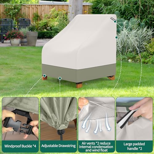 AKEfit Patio Adirondack Chair Covers 2 Pack - Image 4