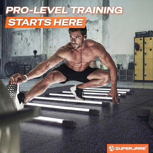 SUPERJARE 0.56'' Thick 24 Sq Ft Rubber Top Gym Flooring - Image 2