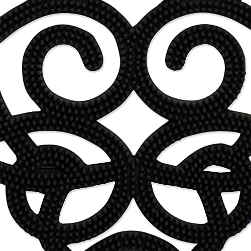 DII Rubber Doormats Collection All Weather, Heart Scroll - Image 5