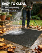 【10mm Extra Thick】36"x60" Heavy Duty Non-Slip Outdoor Rubber Door Mat - Image 4
