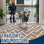 OLANLY Front Door Mat 59x35, Low-Profile Easy Clean Doormat - Image 2