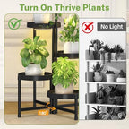 iDavosic.ly 5 Tier Folding Plastic Plant Stand Indoor, Grow Light - Image 5