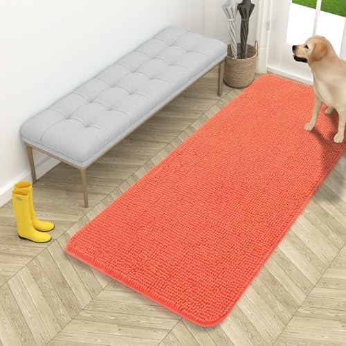 OLANLY Dog Door Mat for Muddy Paws 54x24, Super Absorbent Chenille Mud Mat by OLANLY