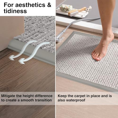 Carpet Edge Trim Binding Rug Edge Protector Thin Rugs Gray 6.6FT - Image 3