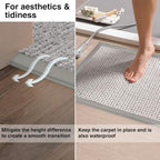 Carpet Edge Trim Binding Rug Edge Protector Thin Rugs Gray 6.6FT - Image 3