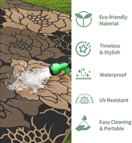 GENIMO Outdoor Rug, Waterproof Plastic Rugs - Image 5