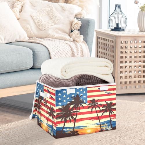 Bolaz American Flag Coconut Tree Storage Bins - Image 5
