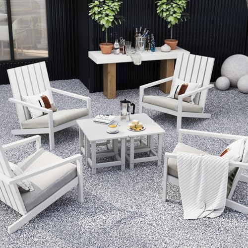 Set of 2 HDPE Outdoor Side Table, Weatherproof Small Outdoor Table - Image 7