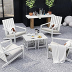 Set of 2 HDPE Outdoor Side Table, Weatherproof Small Outdoor Table - Image 7