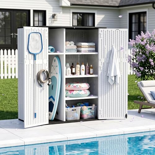Outdoor Storage Shed Resin Waterproof Storage Cabinet - Image 3