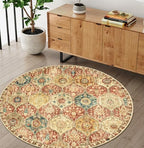 Lahome Moroccan Washable Round Rugs, Non-Slip Soft Round Rug 4ft Ultra-Thin - Image 6
