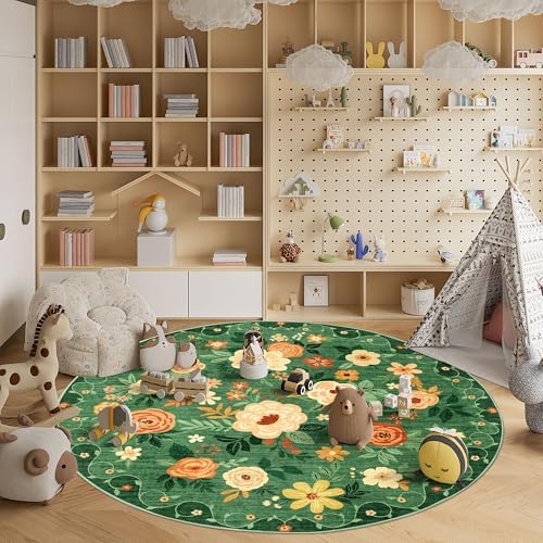 DUKINO 6ft Round Rug, Washable Circle Rug - Image 4