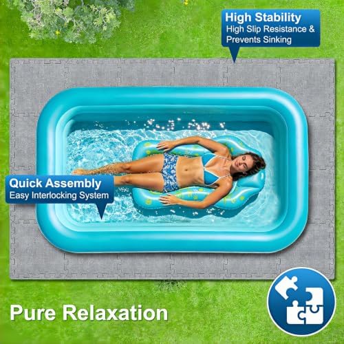 BEAUTYOVO Interlocking Pool Pad 24 Sq Ft, 0.4in Thick EVA Foam - Image 2