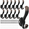 Heavy Duty Wall Hooks, Metal Mounting Hardware, Double Prong Design, Decorative by Ruiziiz