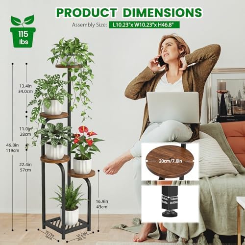 TOSKING Tall 5-Tier Corner Plant Stand Indoor - Image 3