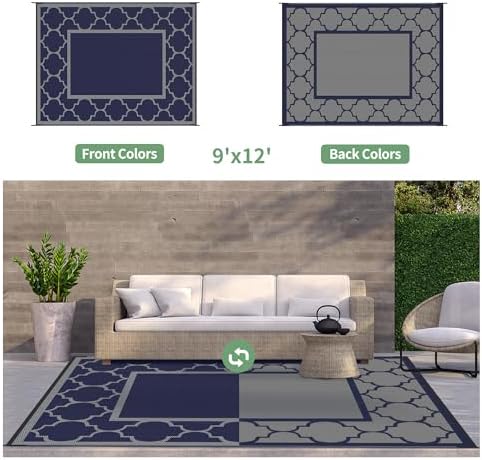 GENIMO Outdoor Rug, Waterproof Plastic Rugs - Image 4