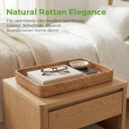 Rattan Serving Tray, Rectangle Wicker Storage Basket - Image 4