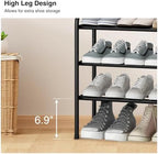 STO STO Expandable Shoe Rack, 3-Tier Metal Small Shoe Rack - Image 5