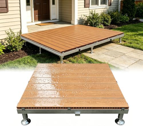 Raised Deck Platform Adjustable Outdoor Modular Decking Tiles by DUYULIANG