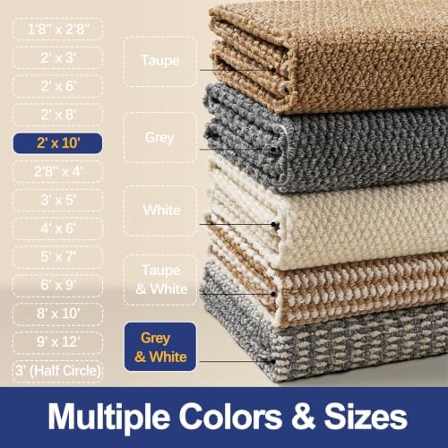 Faux Jute Rug Runner 2'x10', Washable & Non-Slip - Image 7