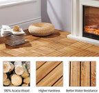 Yaheetech 108PCS Deck Tiles Acacia Wood Interlocking Outdoor Flooring - Image 5