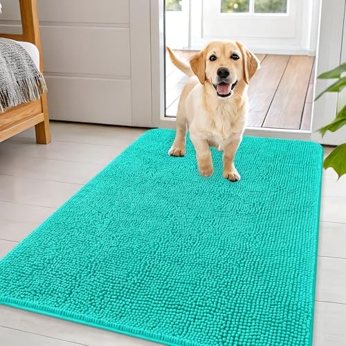 OLANLY Dog Door Mat for Muddy Paws 44x32, Super Absorbent Chenille Mud Mat by OLANLY
