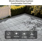JJWOOD Stone-Look Interlocking Deck Tiles, Matte Rock Texture Outdoor Floor - Image 4