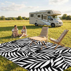 Smiry Outdoor Rug 5x8 ft Waterproof Reversible Leaf Mat - Image 2