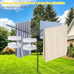 BAKON Heavy Duty Clothesline Outdoor, 40M Rotary Adjustable Tension Umbrella - Image 5