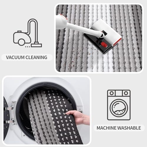 Kitinjoy Indoor Outdoor Door Mat, 48x32 Non-Slip Dirt Trapper Doormats - Image 5