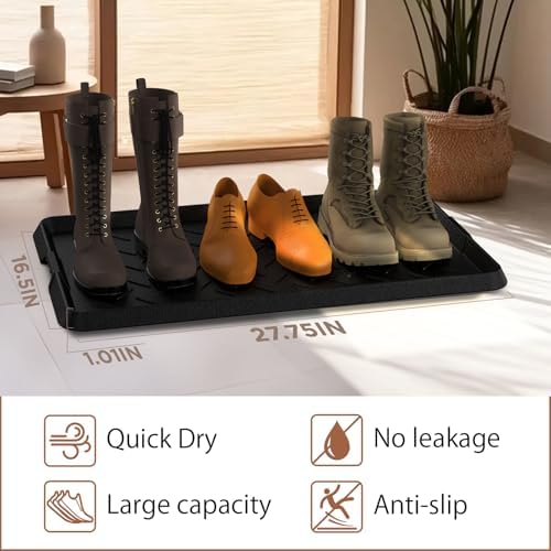 Heavy Duty Boot Trays Natural Rubber Shoe Mat Tray - Image 2