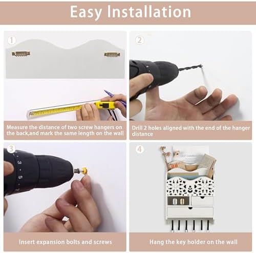 3-Slot Mail Sorter Organizer Wall Mount - Image 4