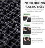 12" x 12" Gray Interlocking Deck Tiles, Anti-Slip Pebble Stone Pattern - Image 4