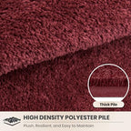 PURRUGS Hallway Runner Rug, Burgundy Red - Image 4