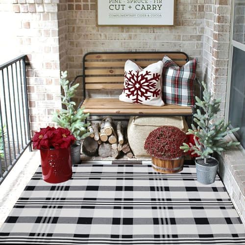Fall Décor Plaid Rug, Layering Rug - Image 6